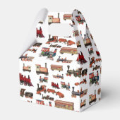 ヴィンテージトイカラフルトレインパターン フェイバーボックス (正面サイド)