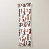 ヴィンテージトイカラフルトレインパターン ボディピロー (裏面 (縦))