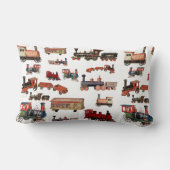 ヴィンテージトイカラフルトレインパターン ランバークッション (裏面)