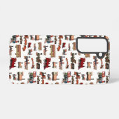 ヴィンテージトイカラフルトレインパターン SAMSUNG GALAXYケース (裏面横)