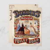 ヴィンテージトイレせっけん広告用はがき ポストカード (正面/裏面)