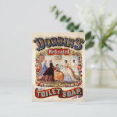 ヴィンテージトイレせっけん広告用はがき ポストカード (スタンド正面)