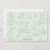 ヴィンテージトイレベビーシャワー招待状グリーン 招待状 (裏面)