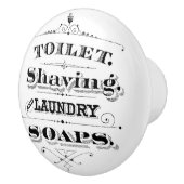 ヴィンテージトイレ髭剃り洗濯石鹸バスルーム セラミックノブ (右)