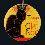 ヴィンテージトゥルネデチャットノアブラックキャット セラミックオーナメント<br><div class="desc">Tournee de Chat Noir -ヴィンテージキャバレー – ヴィンテージヨーロッパキャバレー、ミュージックホール、ダンス、エンターテイメント広告</div>