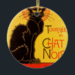 ヴィンテージトゥルネデチャットノアブラックキャット セラミックオーナメント<br><div class="desc">Tournee de Chat Noir -ヴィンテージキャバレー – ヴィンテージヨーロッパキャバレー、ミュージックホール、ダンス、エンターテイメント広告</div>