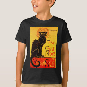 ヴィンテージトゥルネデチャットノアブラックキャット Tシャツ