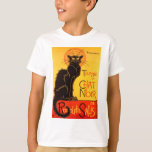 ヴィンテージトゥルネデチャットノアブラックキャット Tシャツ<br><div class="desc">Tournee de Chat Noir -ヴィンテージキャバレー – ヴィンテージヨーロッパキャバレー、ミュージックホール、ダンス、エンターテイメント広告</div>