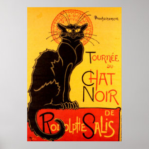 ヴィンテージトゥルネデチャットノワール – Black Cat ポスター