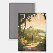 ヴィンテージトゥルムメキシコ旅行 マグネット (正面/裏面)