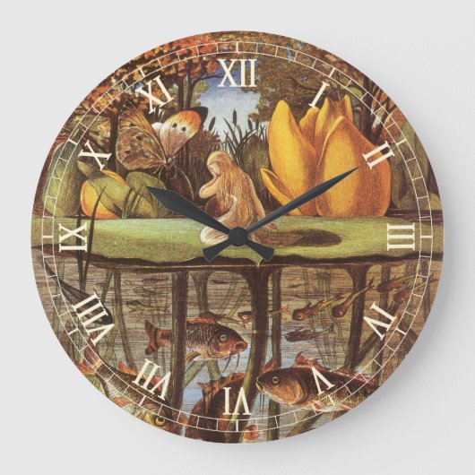 ヴィンテージトゥンベリーナフェアリーテールエレノールヴェーボイル ラージ壁時計 (正面)