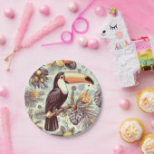 ヴィンテージトゥーカン熱帯パターン ペーパープレート (パーティー)