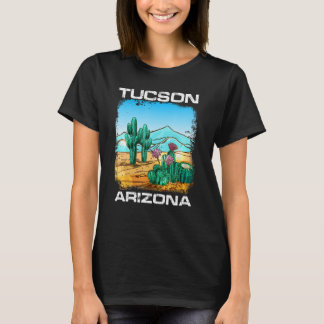 ヴィンテージトゥーソンアリゾナ砂漠レトロサボテンおもしろい Tシャツ