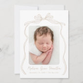 ヴィンテージトゥープボウ2フォト誕生 案内状 (正面)