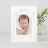 ヴィンテージトゥープボウ2フォト誕生 案内状 (スタンド正面)