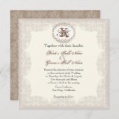 ヴィンテージトゥーペレース – 結婚式招待状 招待状 (正面/裏面)