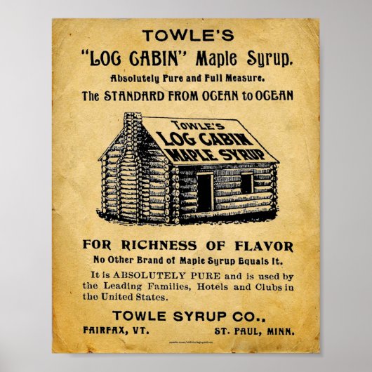 ヴィンテージトゥールメープルシロッププリント ポスター (正面)