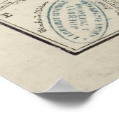 ヴィンテージトゥールーズ・フランスの地図(1844) ポスター (角)