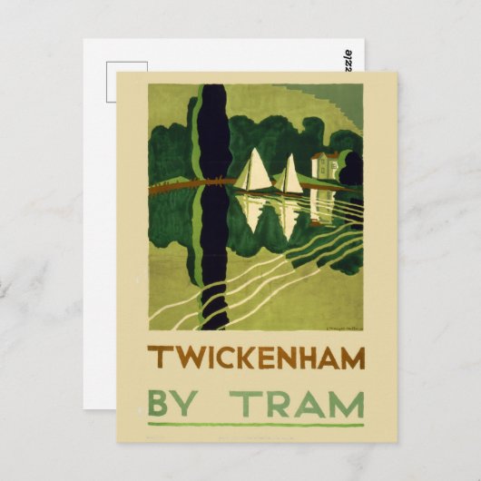 ヴィンテージトウィッケンハムイングランド電車旅行 ポストカード (正面/裏面)