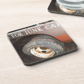 ヴィンテージトウトラック現金ジャンクカーサイン コースター (左側)