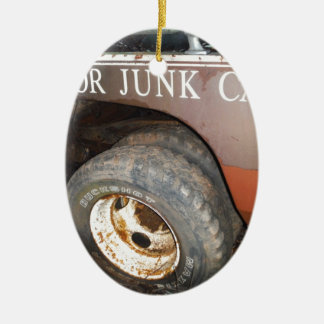 ヴィンテージトウトラック現金ジャンクカーサイン セラミックオーナメント