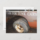 ヴィンテージトウトラック現金ジャンクカーサイン ポストカード (正面/裏面)