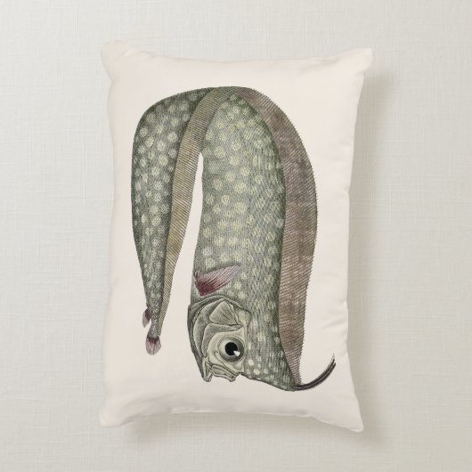 ヴィンテージトキ魚、海洋水中競技生物 アクセントクッション (裏面(縦))