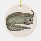 ヴィンテージトキ魚、海洋水中競技生物 セラミックオーナメント (正面)