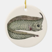 ヴィンテージトキ魚、海洋水中競技生物 セラミックオーナメント (裏面)