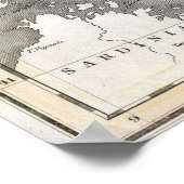 ヴィンテージトスカニーイタリアの地図（1814年） ポスター (角)