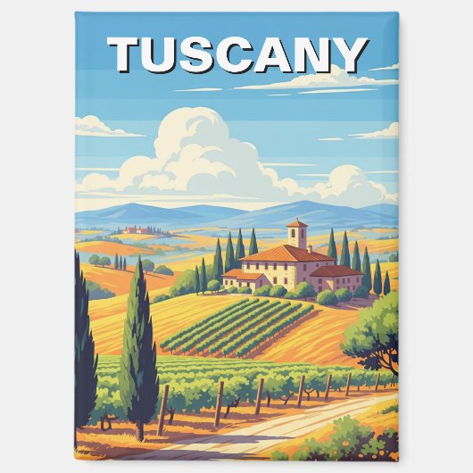 ヴィンテージトスカニーイタリアンヴィラ マグネット (正面)