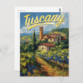 ヴィンテージトスカーナ旅行 ポストカード (正面/裏面)