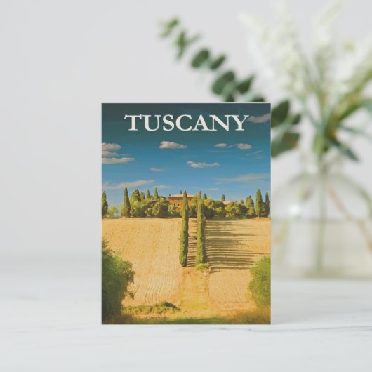 ヴィンテージトスカーナ，イタリア旅行はがき ポストカード (スタンド正面)