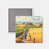 ヴィンテージトスカーニイタリアカントリーサイド マグネット (正面/裏面)