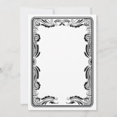 ヴィンテージトップハットスカル大人ハローウィンパーティ 招待状 (裏面)