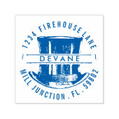 ヴィンテージトップハットセルフインク差出人住所スタンプ セルフインキングスタンプ (デザイン)