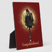 ヴィンテージトップハットダンサーおめでとう フォトプラーク (側面)