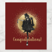 ヴィンテージトップハットダンサーおめでとう ワインラベル (シングルラベル)