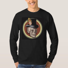 ヴィンテージトップハットダークスカルTシャツ Tシャツ