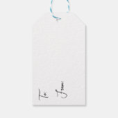 ヴィンテージトナカイとクリスマスライト ギフトタグ (裏面)