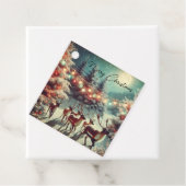 ヴィンテージトナカイとクリスマスライト フェイバータグ (インサイチュ)