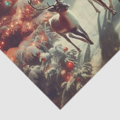 ヴィンテージトナカイとクリスマスライト 薄葉紙 (詳細)