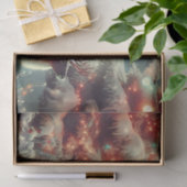 ヴィンテージトナカイとクリスマスライト 薄葉紙 (ギフト)