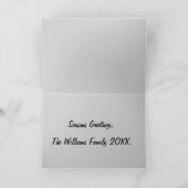 ヴィンテージトナカイとサンタハスホリデーカード 招待状 (内部)