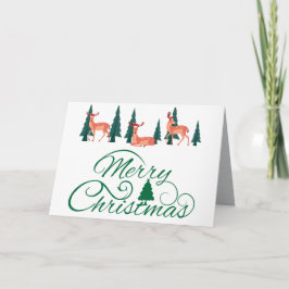 ヴィンテージトナカイとサンタハスホリデーカード 招待状