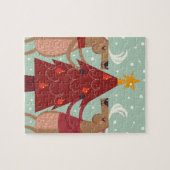 ヴィンテージトナカイのクリスマス ジグソーパズル (横)