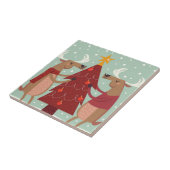 ヴィンテージトナカイのクリスマス タイル (側面)