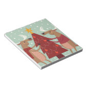 ヴィンテージトナカイのクリスマス ノートパッド (アングル)