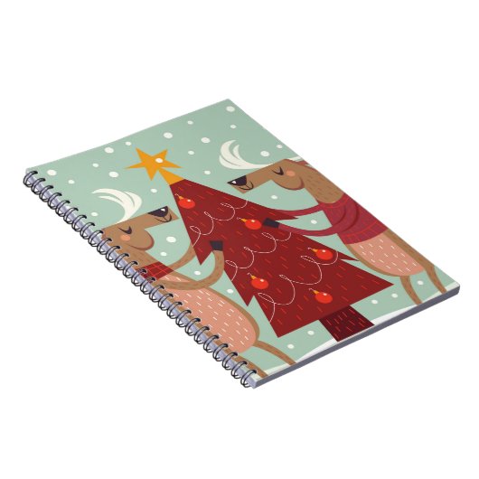 ヴィンテージトナカイのクリスマス ノートブック (右側)