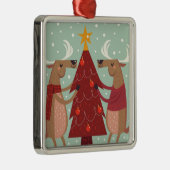 ヴィンテージトナカイのクリスマス メタルオーナメント (右)